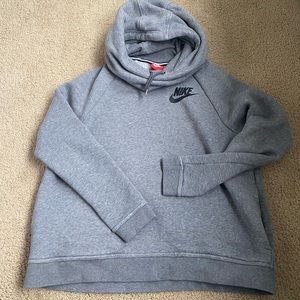 Nike gray Cowl Neck hoodie sweatshirt